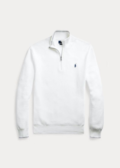 Polo Ralph Lauren Cotton Half-Zip Striktrøje Herre Danmark (MUQJA7452)